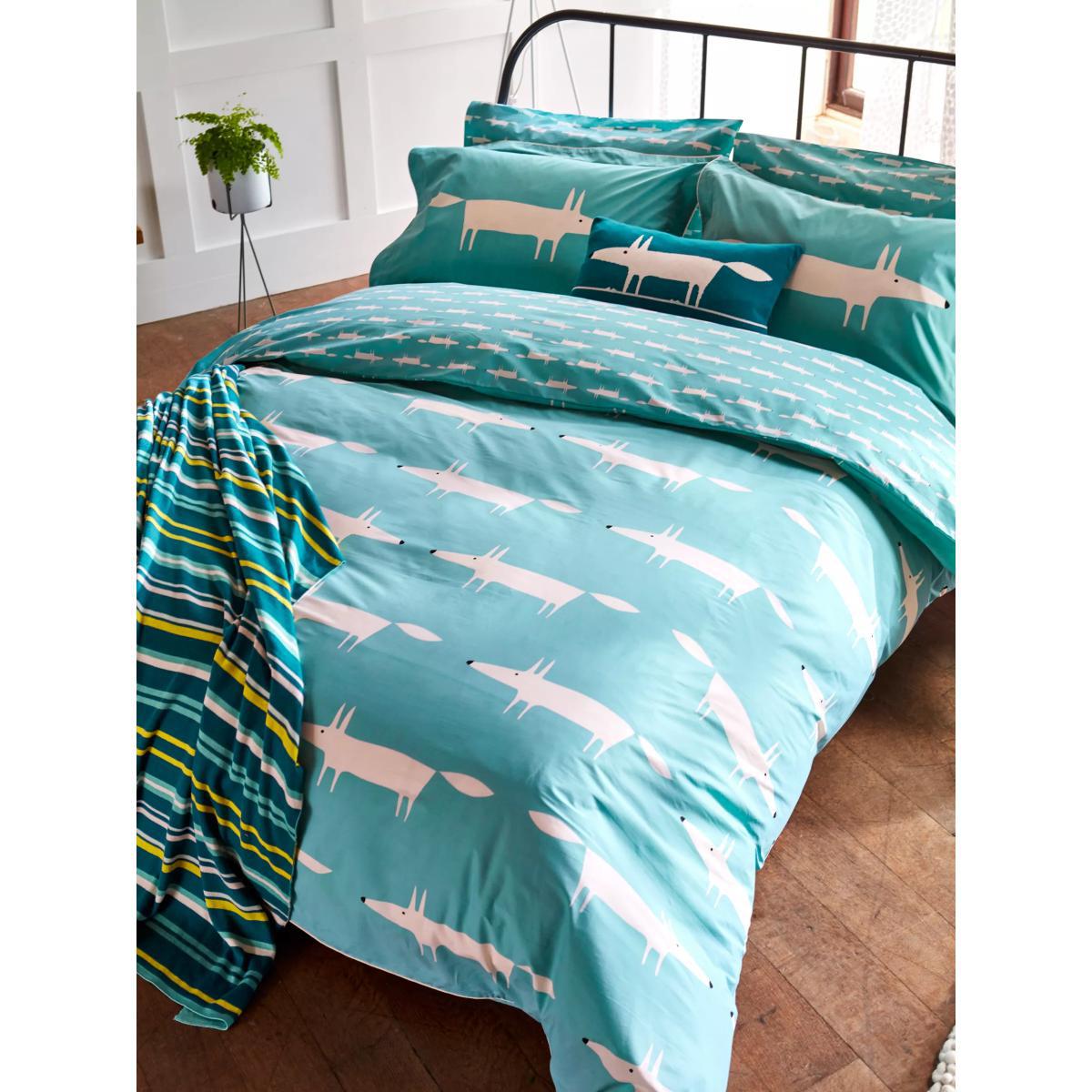 Scion Mr Fox Cotton Bedding, Blue – image 2