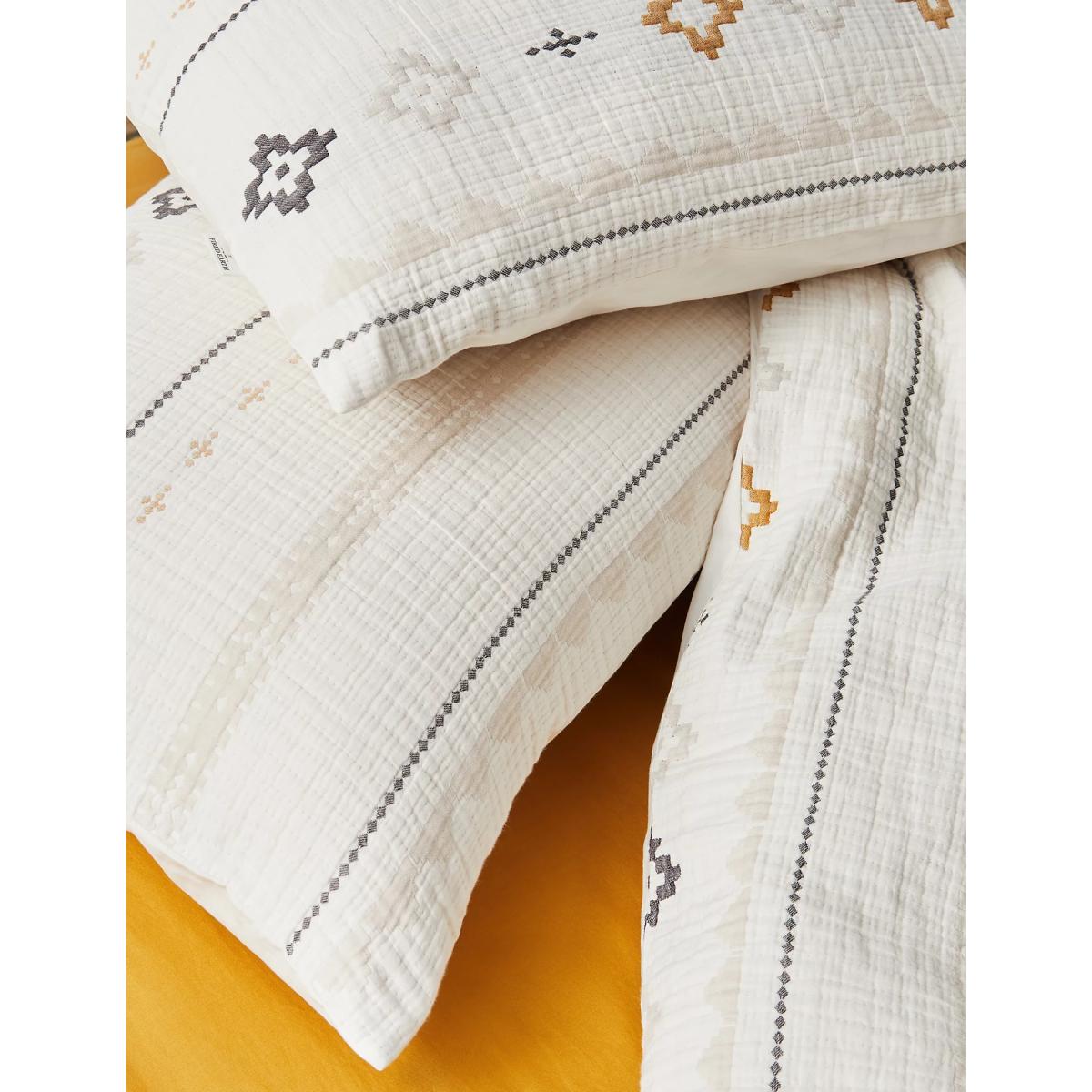 M&S X Fired Earth Casablanca Collection Poste Jacquard Bedding Set - DBL - Natural Mix, Natural Mix – image 2