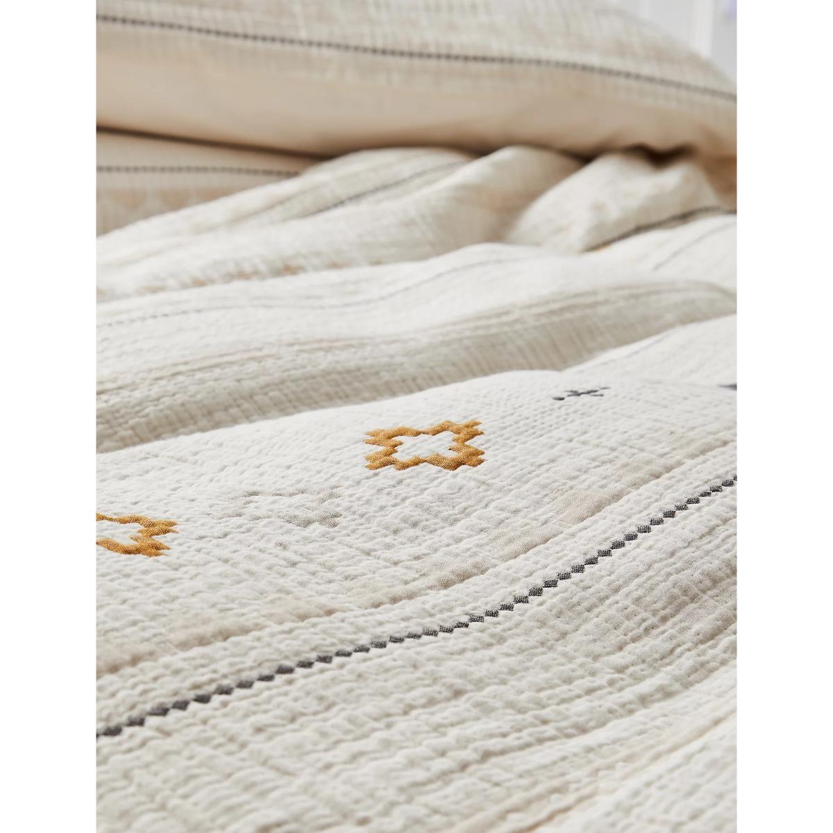 M&S X Fired Earth Casablanca Collection Poste Jacquard Bedding Set - DBL - Natural Mix, Natural Mix – image 7
