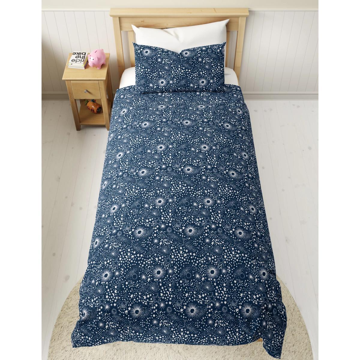 M&S Cotton Mix Constellation Bedding Set - DBL - Navy Mix, Navy Mix – image 3