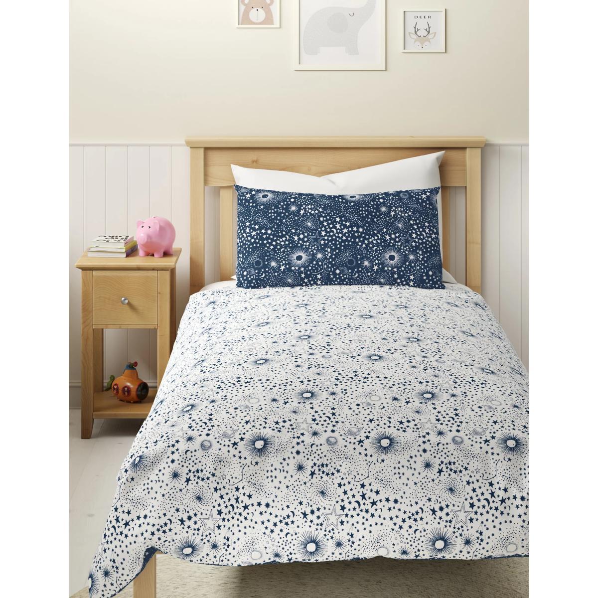 M&S Cotton Mix Constellation Bedding Set - DBL - Navy Mix, Navy Mix – image 4