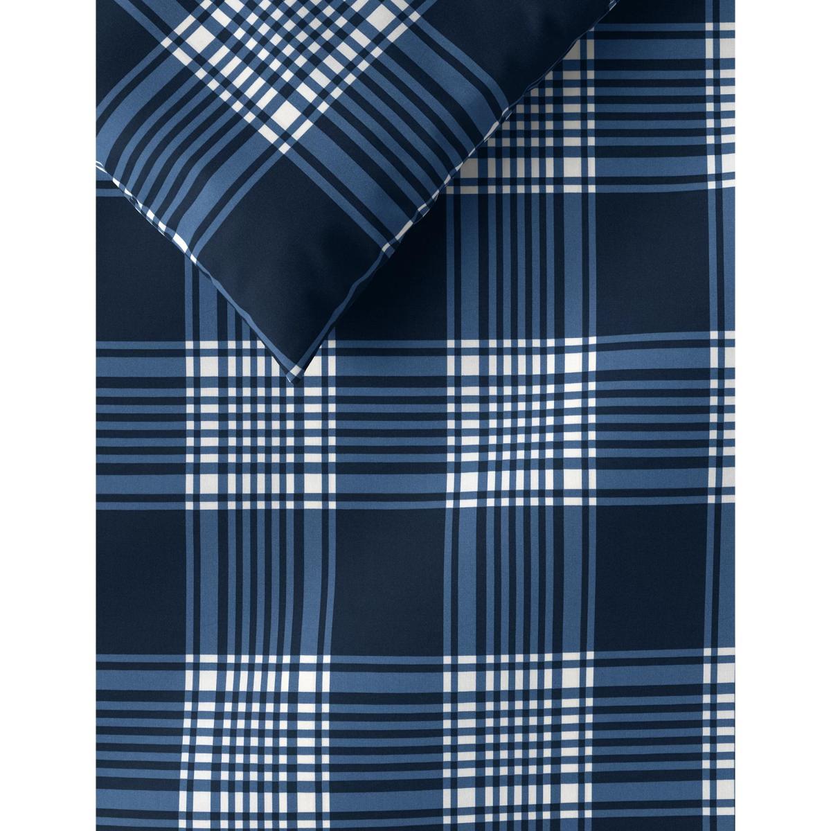 M&S Cotton Blend Checked Bedding Set - DBL - Navy Mix, Navy Mix – image 3