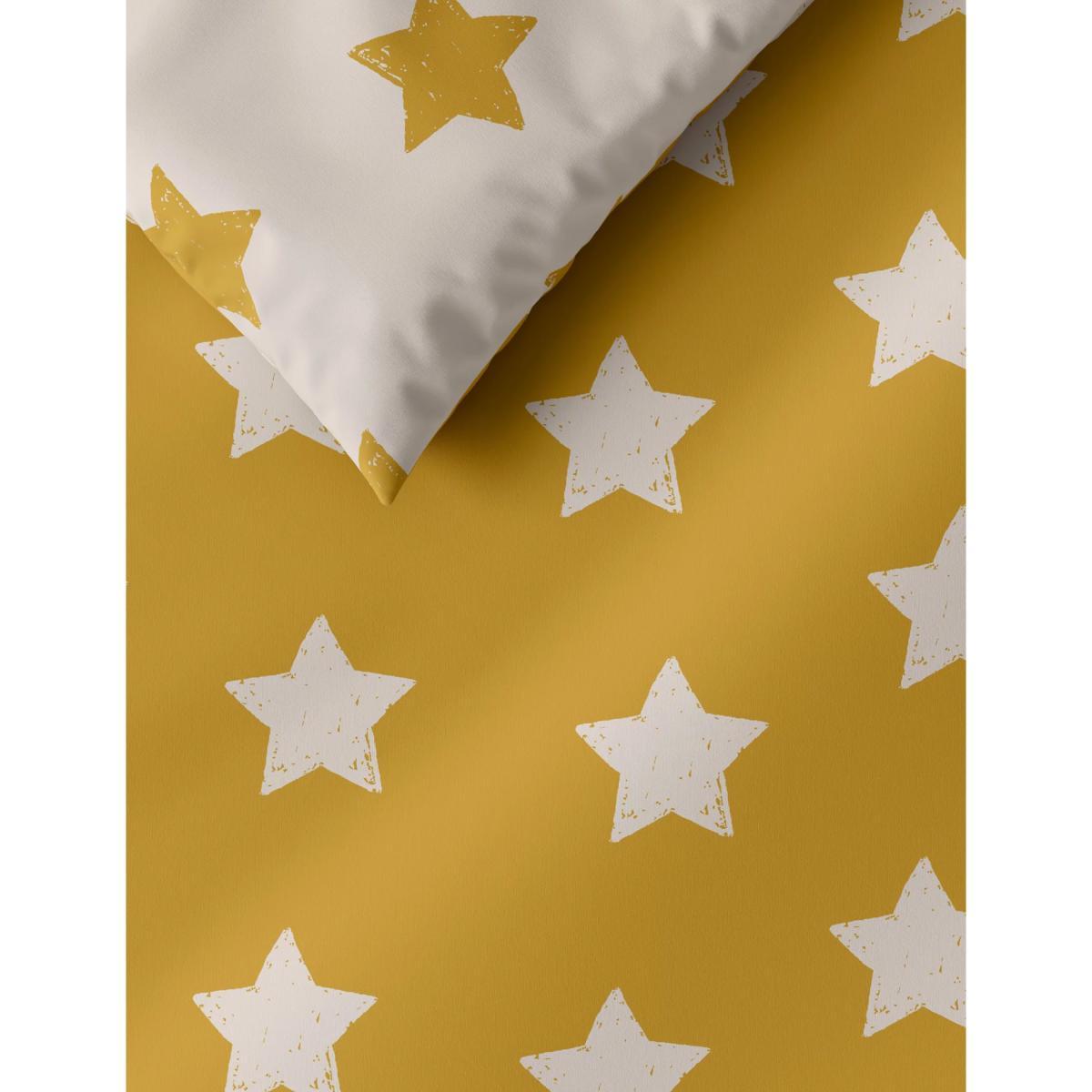 M&S Jersey Star Bedding Set - DBL - Ochre, Ochre – image 3