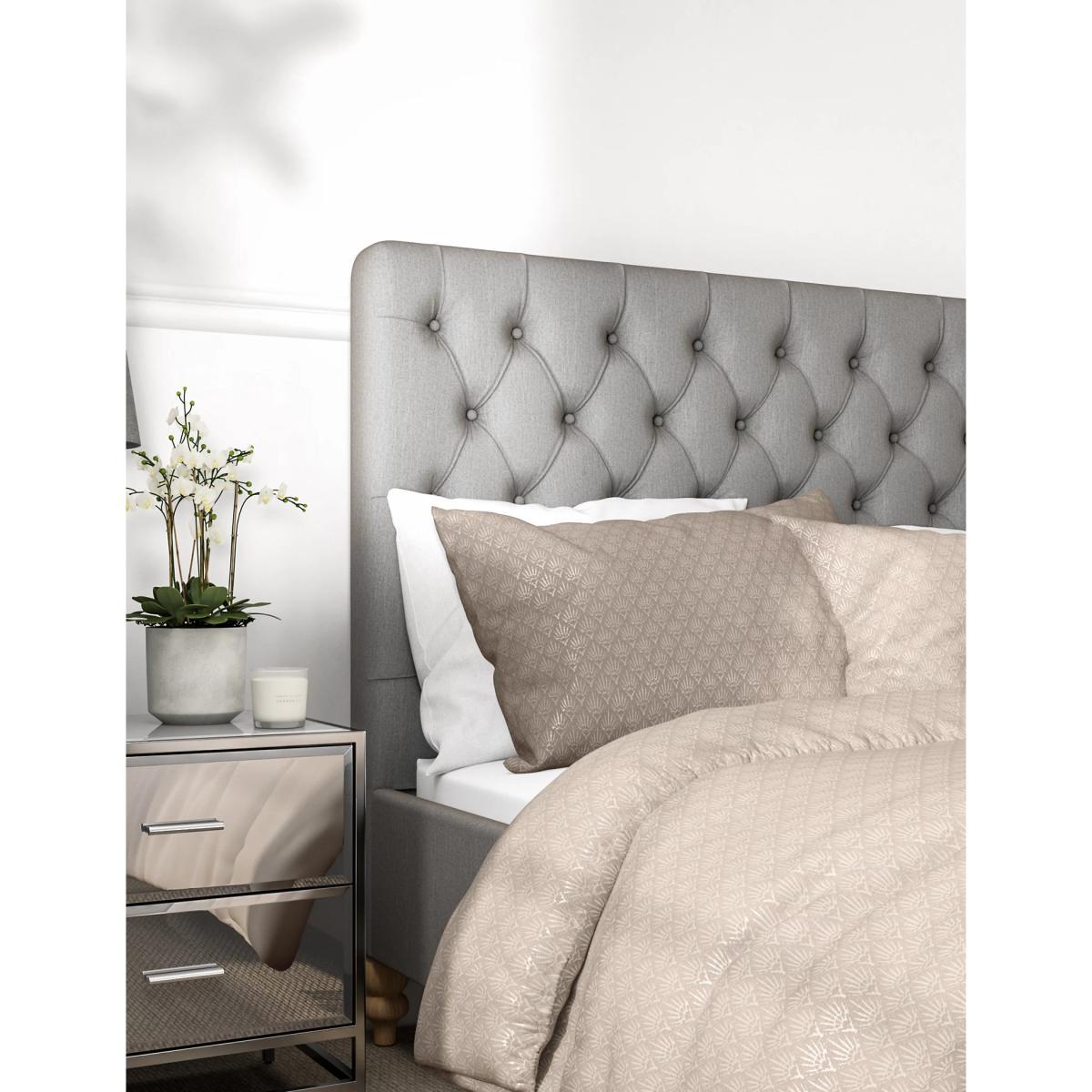 M&S Cotton Mix Textured Metallic Bedding Set - DBL - Grey Mix, Grey Mix – image 5