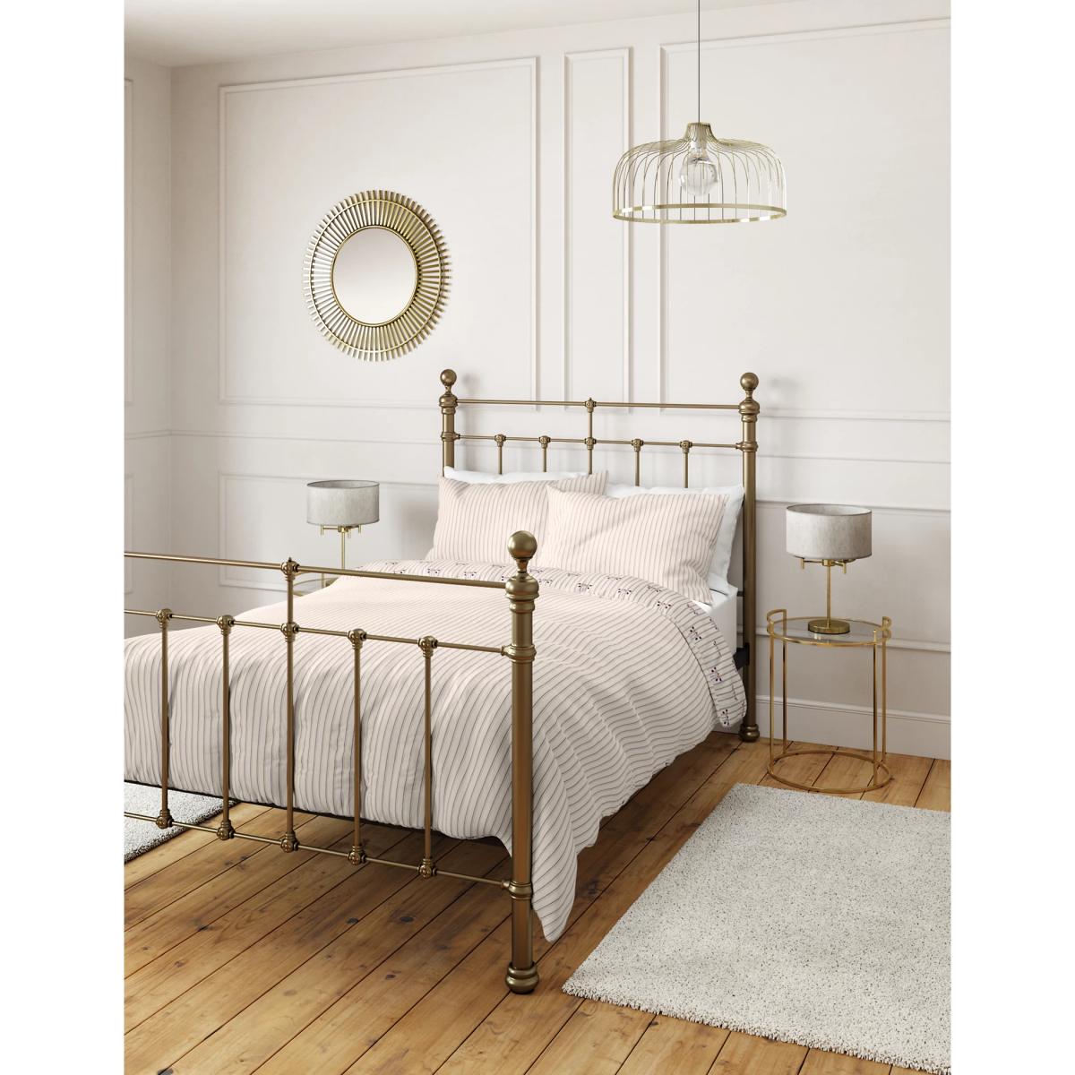 M&S Cotton Rich Striped Bedding Set - DBL - White Mix, White Mix – image 5