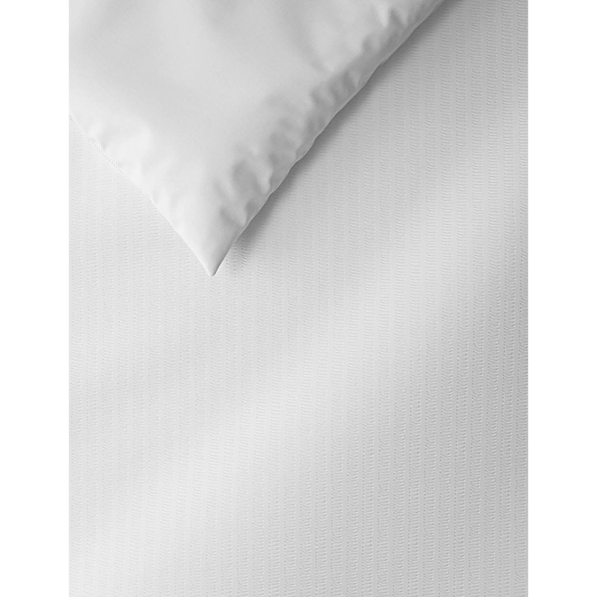 M&S Unisex Cotton Rich Seersucker Bedding Set - DBL - Cream, Cream,White – image 3