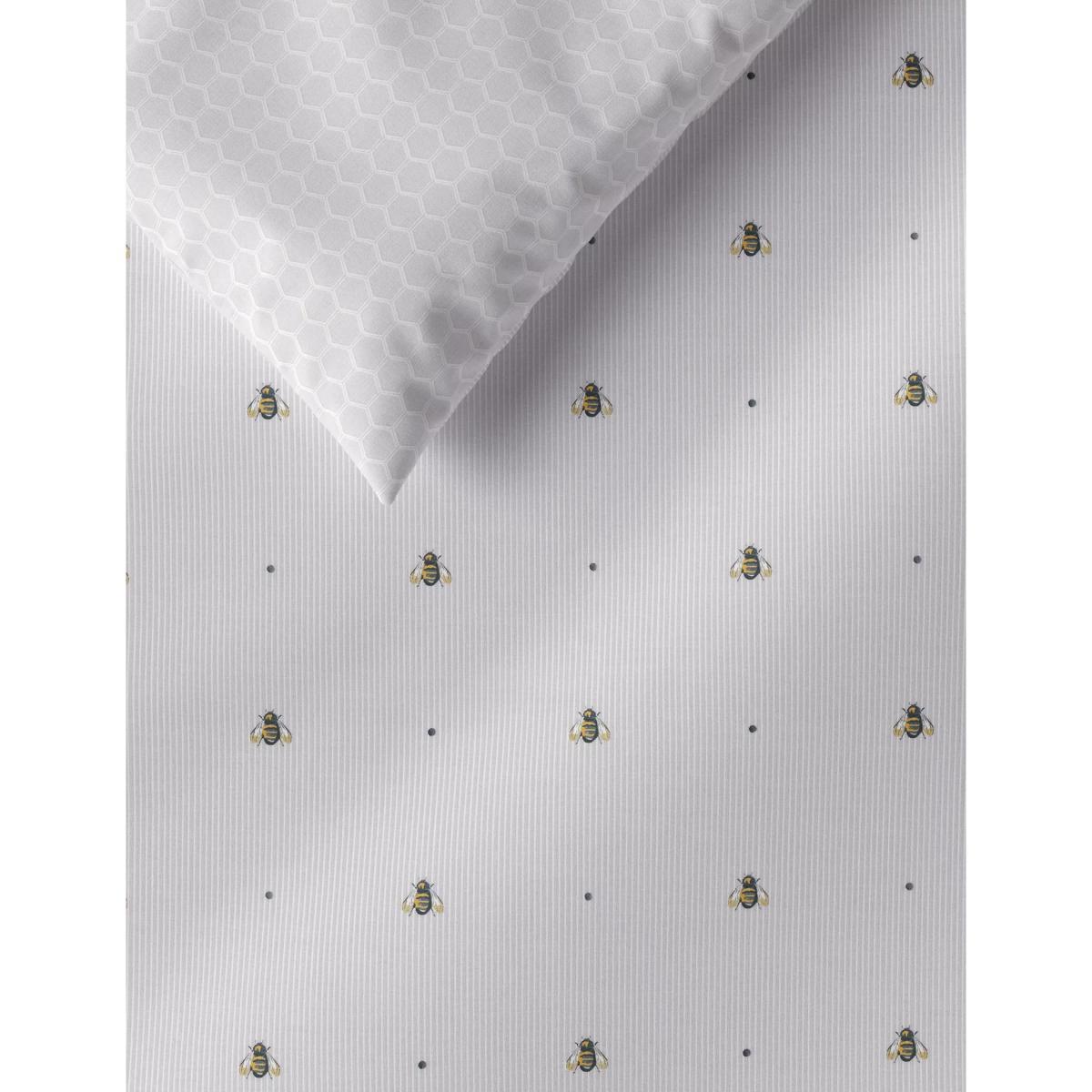 M&S Cotton Rich Bee Bedding Set - DBL - Blue Mix, Blue Mix,Grey – image 3