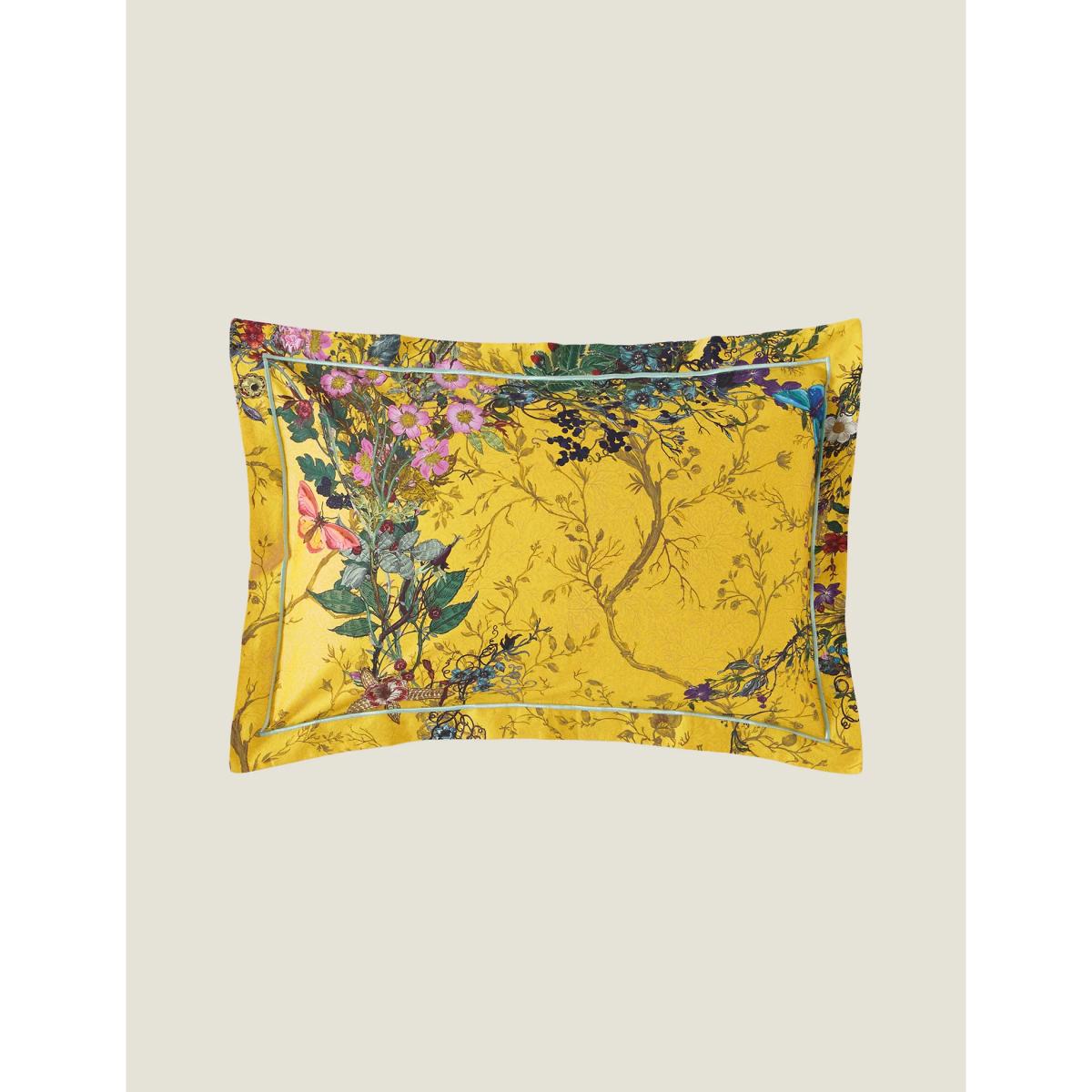 Timorous Beasties Pure Cotton Bloomsbury Garden Bedding Set - SGL - Ochre, Ochre,Dusty Pink – image 4