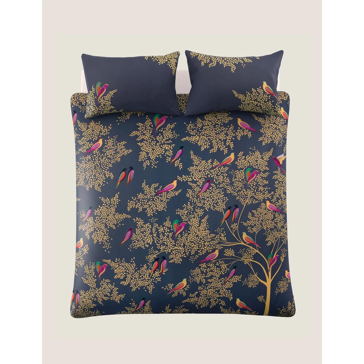 M&S Sara Miller Pure Cotton Smokey Birds Bedding Set - DBL - Navy Mix, Navy Mix – image 3