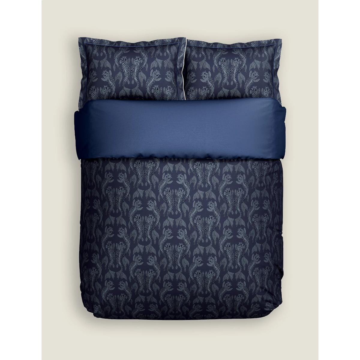 Sanderson Cotton Rich Voyaging Koi Bedding Set - DBL - Navy, Navy – image 2