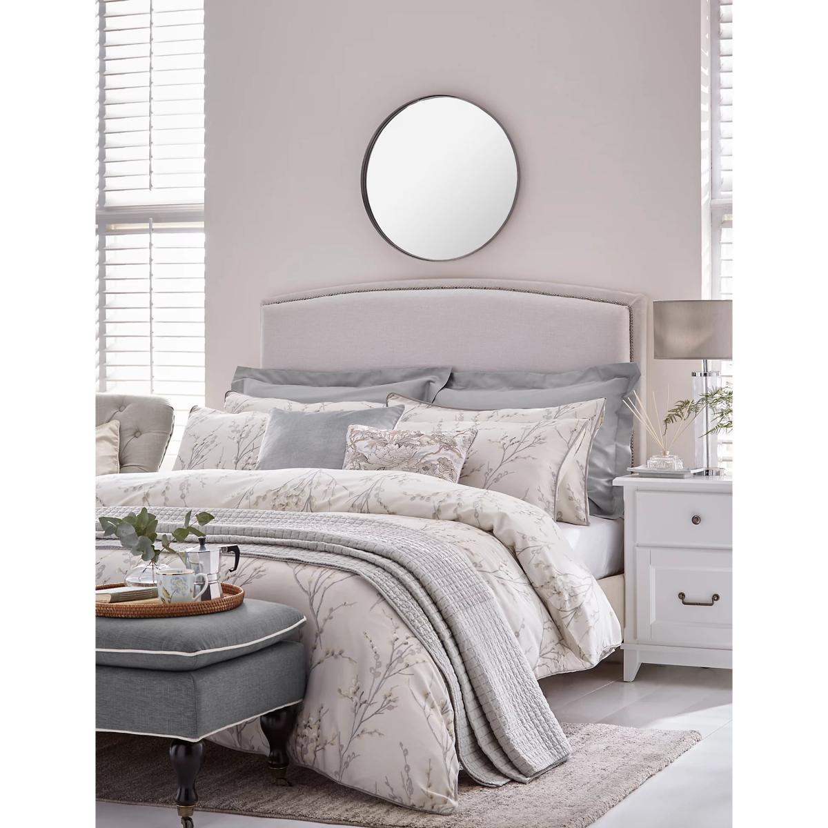 M&S Laura Ashley Pure Cotton Pussy Willow Sateen Bedding Set - DBL - Dove, Dove – image 2