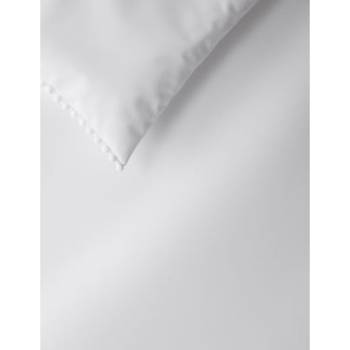 M&S Cotton Rich Pom-Pom Trim Bedding Set - DBL - White, Lilac,White,Grey Mix