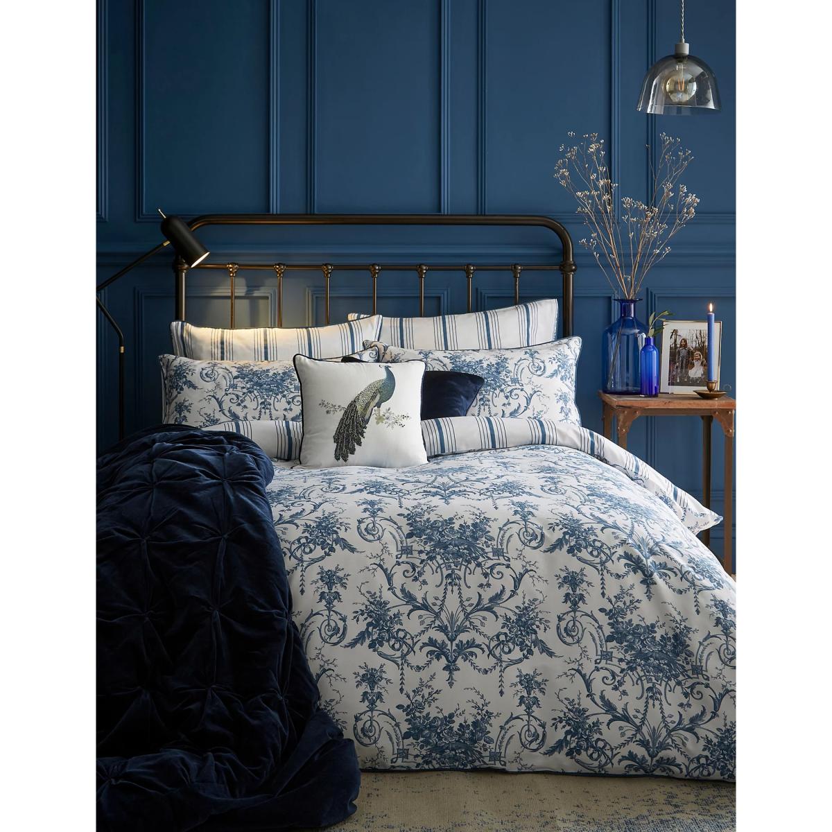 Laura Ashley Pure Cotton Sateen Tuleries Bedding Set - DBL - Light Blue Mix, Light Blue Mix – image 2
