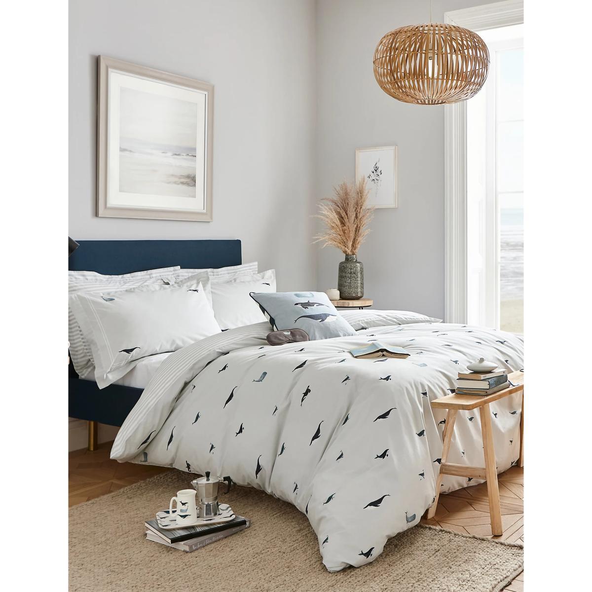 M&S Sophie Allport Pure Cotton Whale Bedding Set - DBL - Light Green Mix, Light Green Mix – image 2