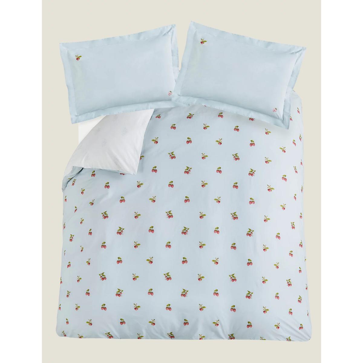 Sophie Allport Pure Cotton Strawberries Bedding Set - DBL - Mist, Mist – image 2