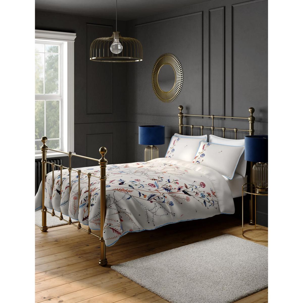M&S Pure Cotton Wild Floral Bedding Set - DBL - White Mix, White Mix – image 3