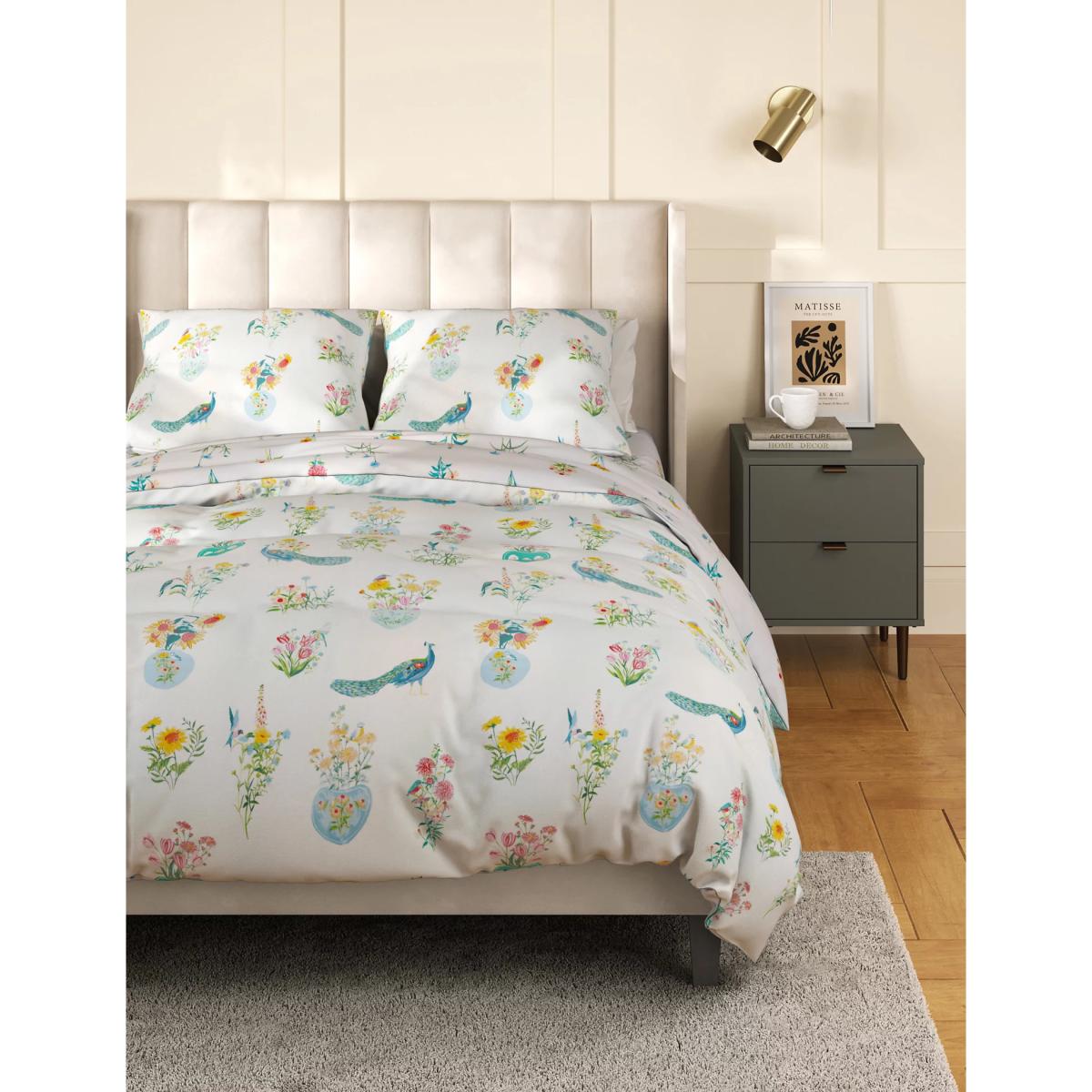 M&S Cotton Rich Floral Bedding Set - DBL - Multi, Multi – image 3