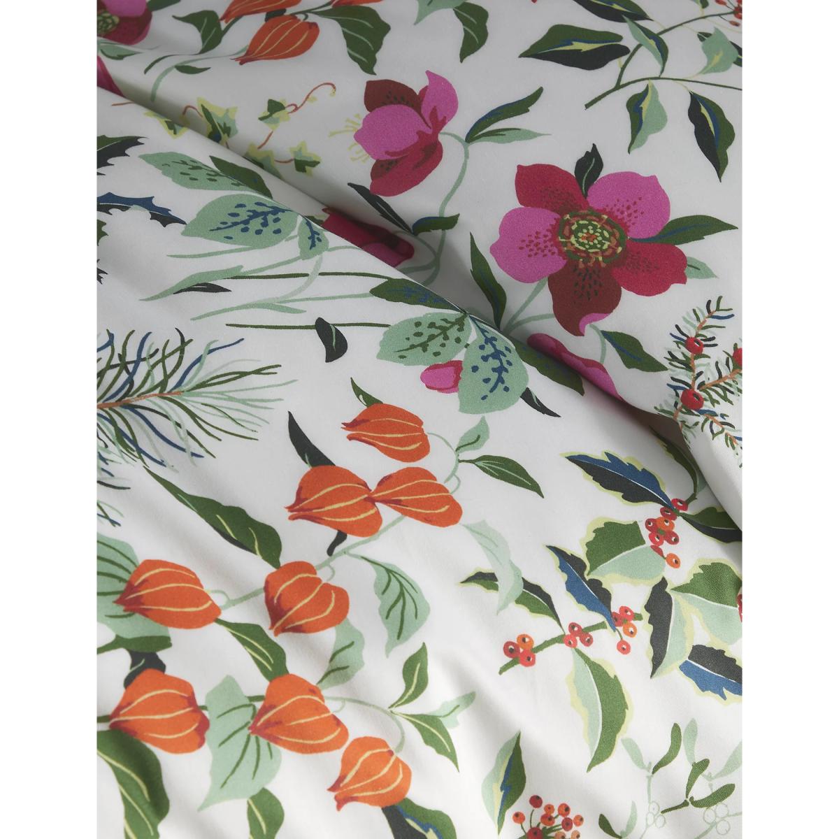 Laura Ashley Pure Cotton Sateen Christmas Floral Bedding Set - SGL - Multi, Multi – image 4
