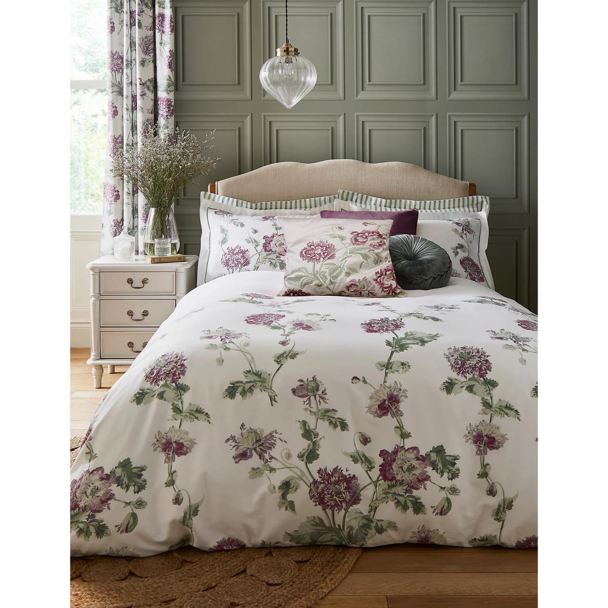 Laura Ashley Pure Cotton Sateen Hepworth Grape Bedding Set - DBL - Multi, Multi – image 2