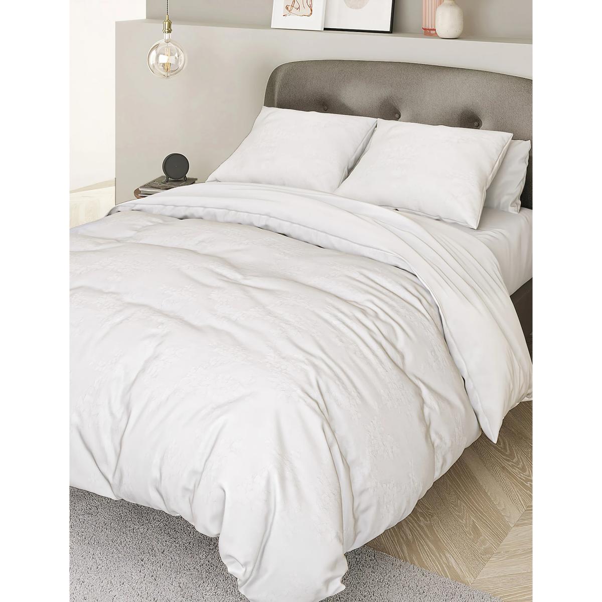 M&S Pure Cotton Forsythia Bedding Set - DBL - Charcoal Mix, Charcoal Mix,White – image 2