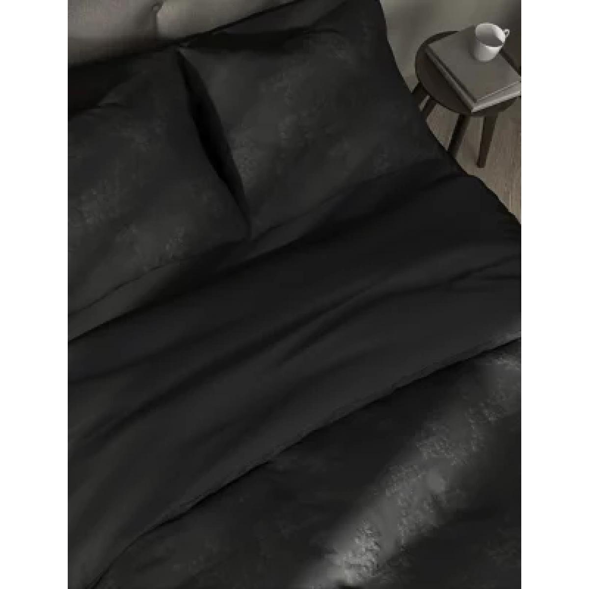 M&S Pure Cotton Forsythia Bedding Set - DBL - Charcoal Mix, Charcoal Mix,White – image 1