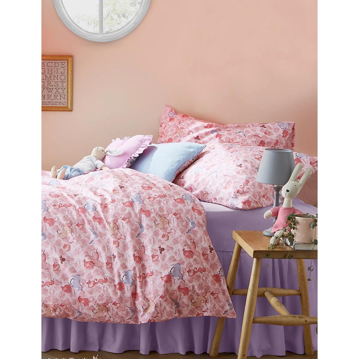Cath Kidston Pure Cotton Unicorn Waves Bedding Set - DBL - Pink, Pink – image 3