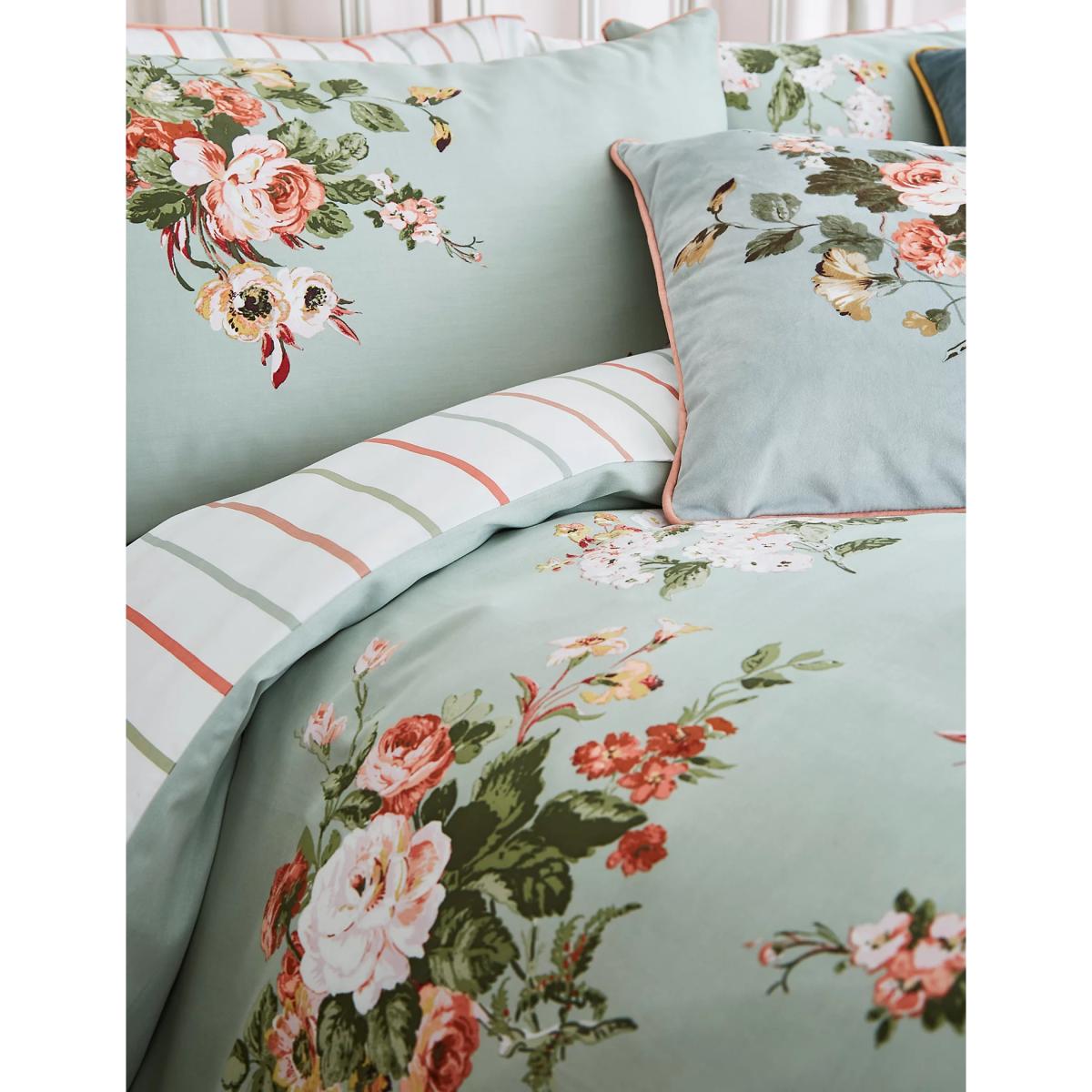 Laura Ashley Pure Cotton Rosemore Bedding Set - DBL - Green Mix, Green Mix – image 3
