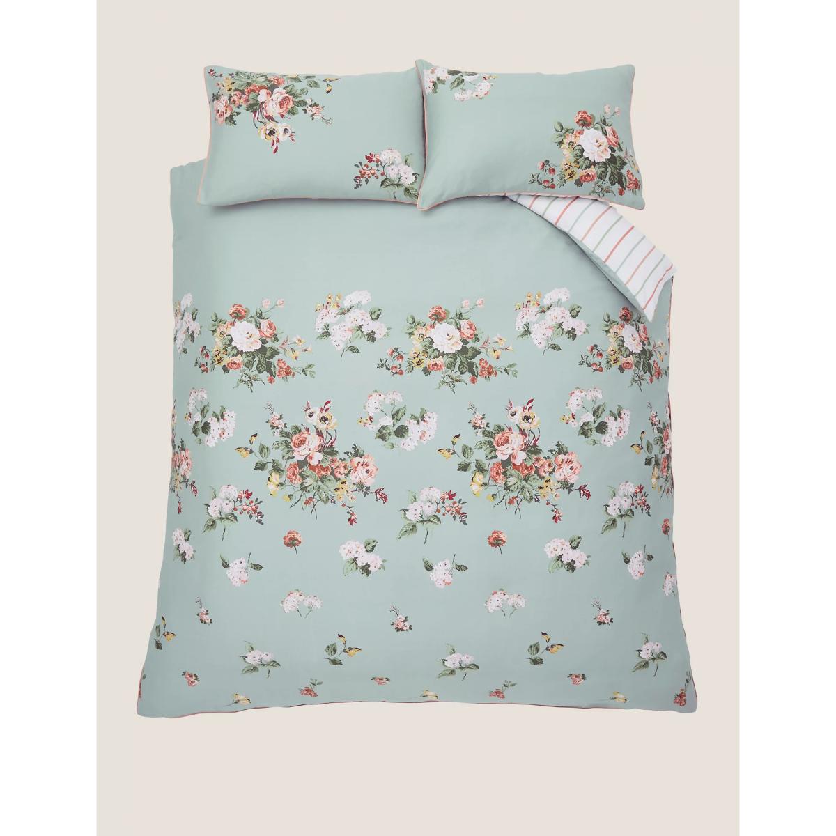 Laura Ashley Pure Cotton Rosemore Bedding Set - DBL - Green Mix, Green Mix – image 4