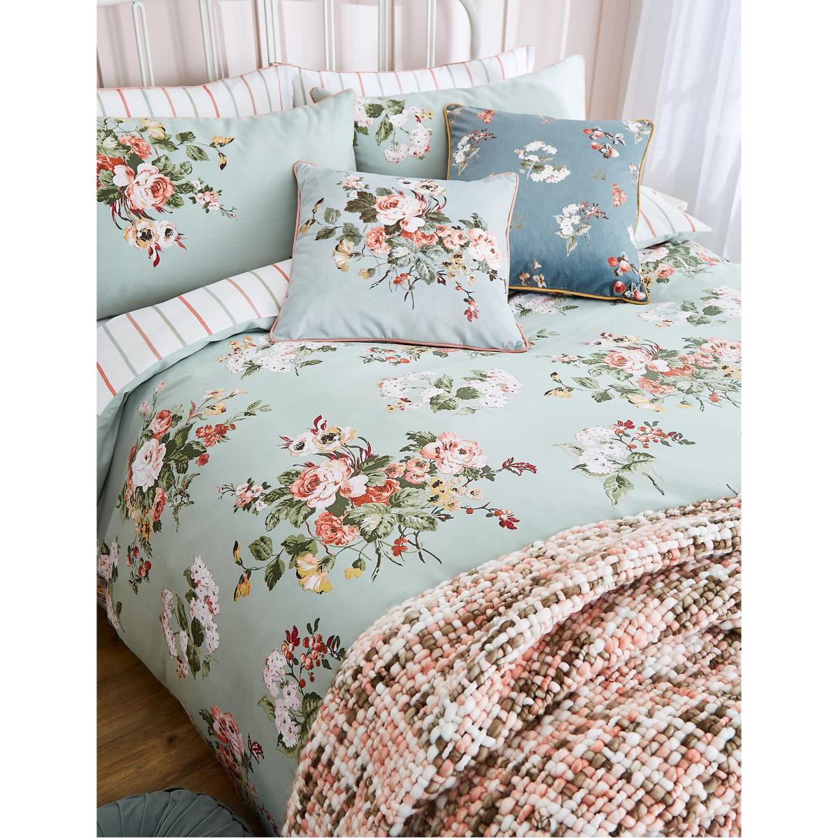Laura Ashley Pure Cotton Rosemore Bedding Set - DBL - Green Mix, Green Mix – image 1