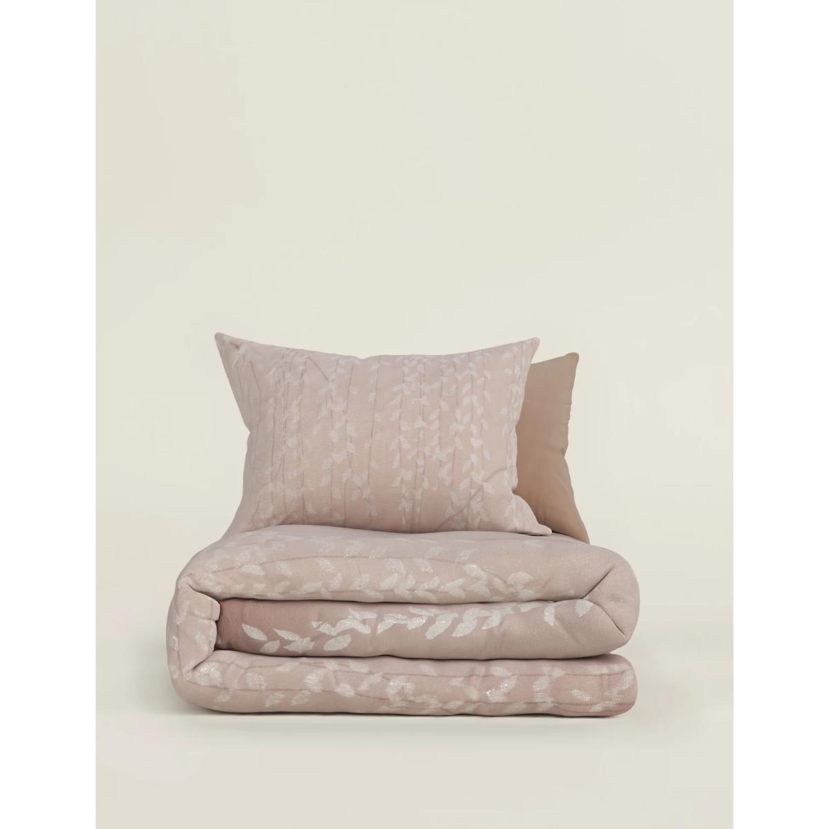 M&S Cotton Rich Willow Jacquard Bedding Set - DBL - Champagne, Champagne – image 4