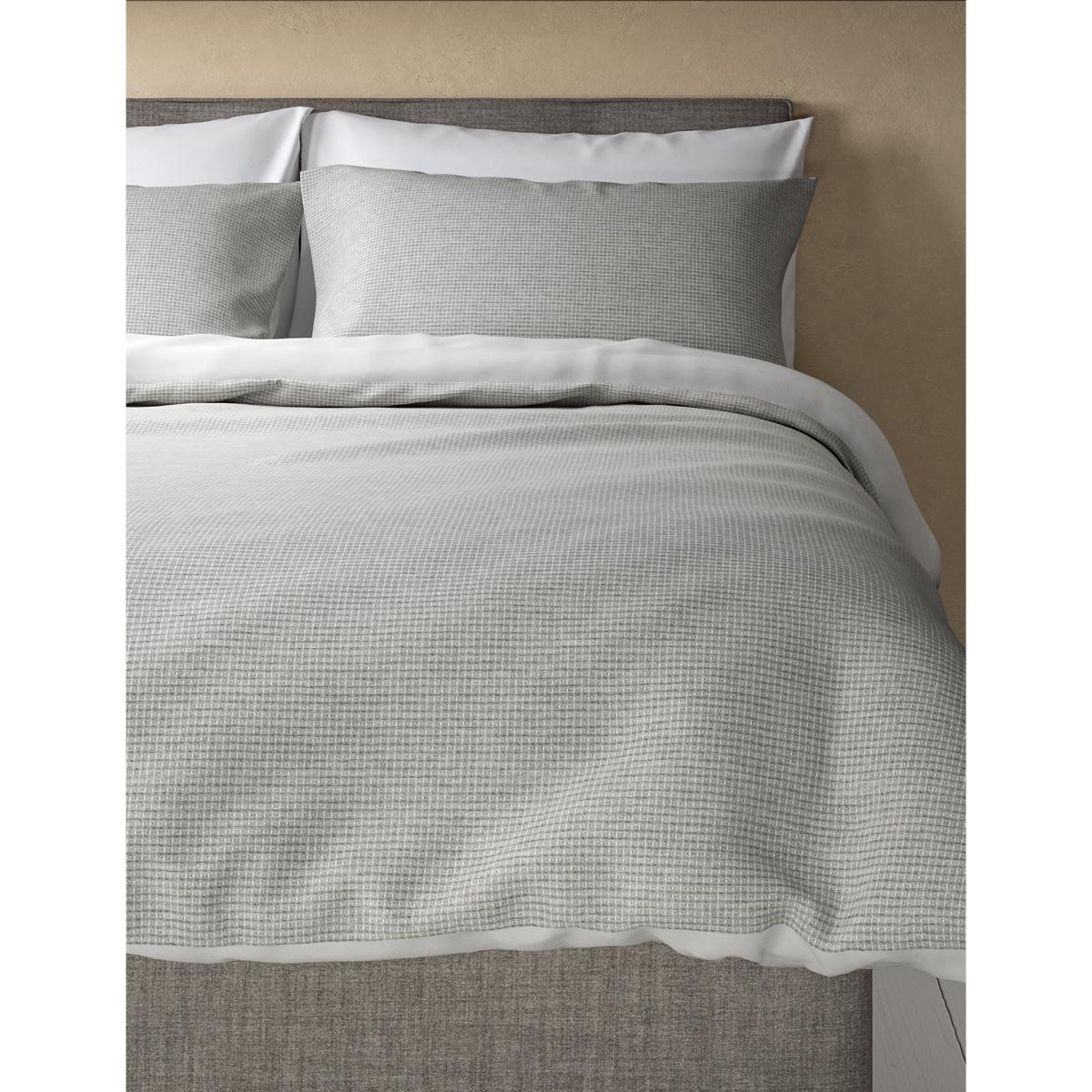 M&S Cotton Rich Waffle Bedding Set - DBL - Grey, Grey – image 4