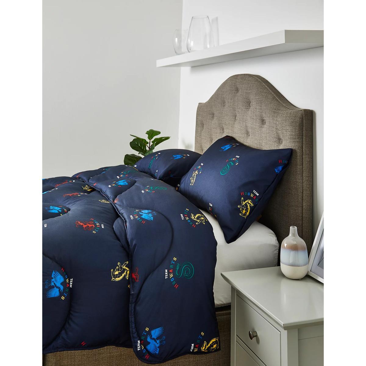 M&S Harry Potter™ Coverless Duvet & Pillowcase - DBL - Navy Mix, Navy Mix – image 2