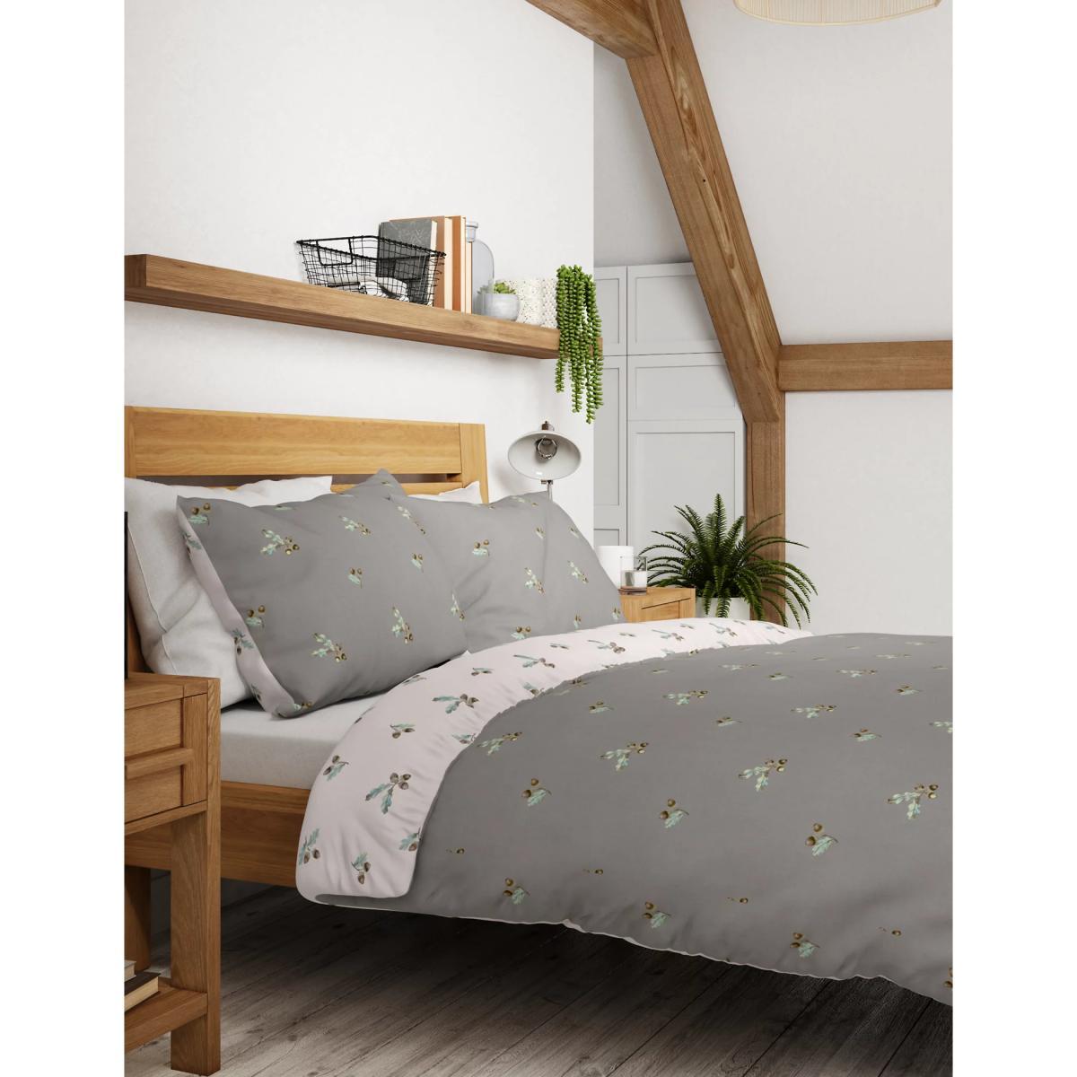 M&S Cotton Mix Acorn Bedding Set - DBL - Teal Mix, Teal Mix – image 4