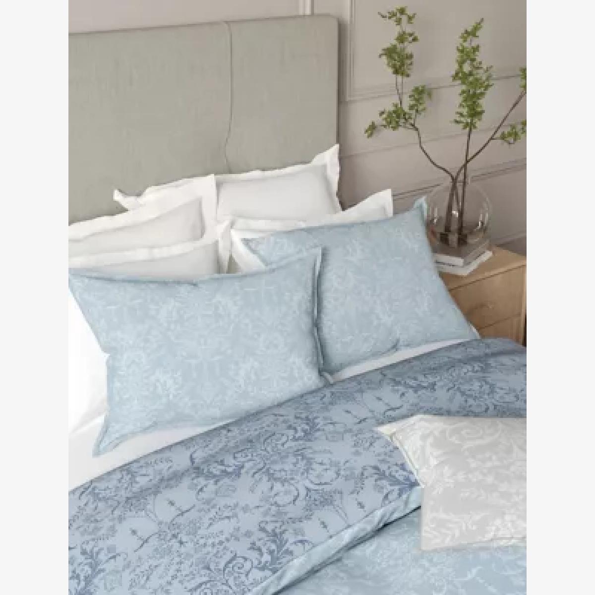 M&S Aida-Alouette Damask Sateen Bedding Set - DBL - Blue Mix, Blue Mix,Grey Mix – image 1