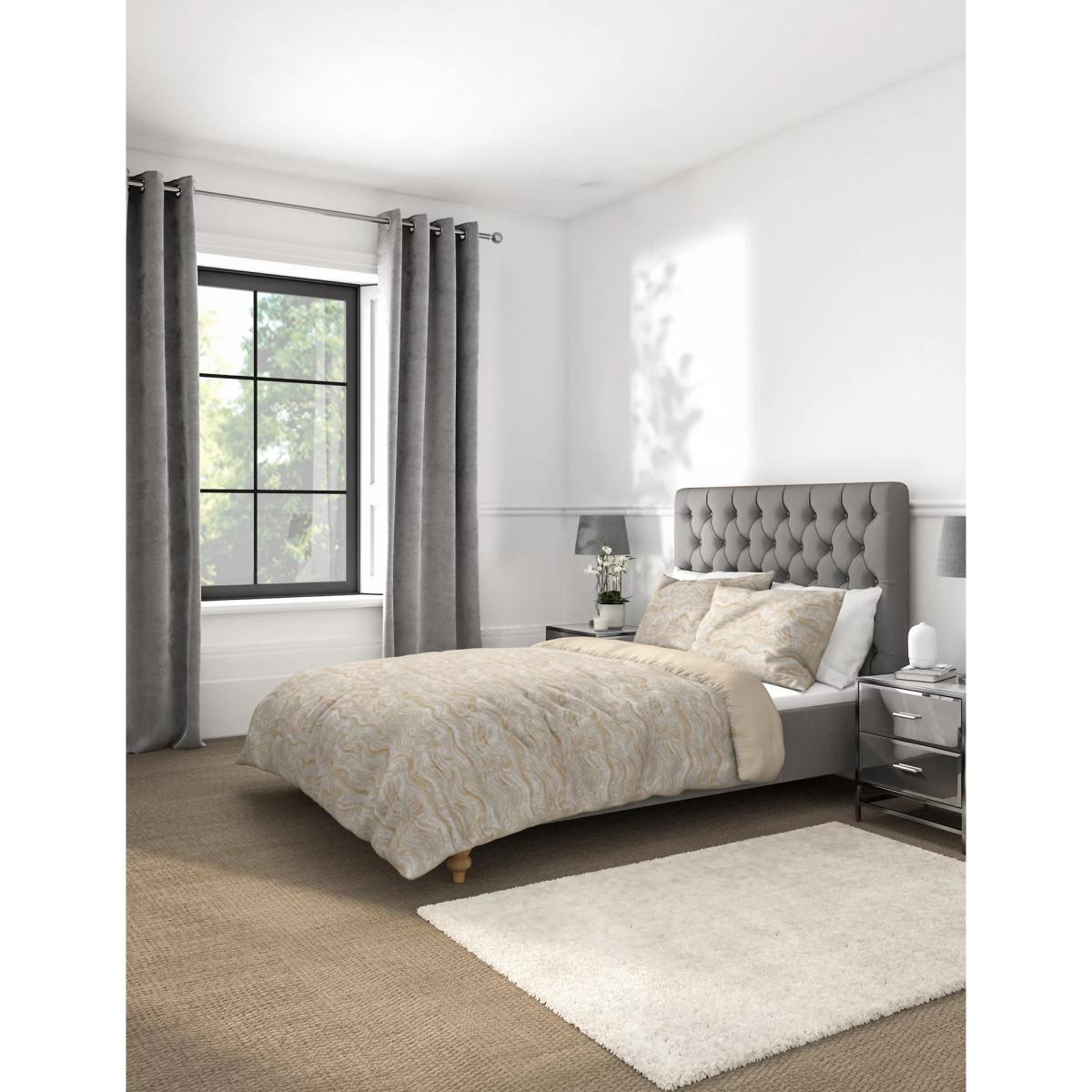M&S Marble Metallic Jacquard Bedding Set - DBL - Champagne, Champagne – image 2