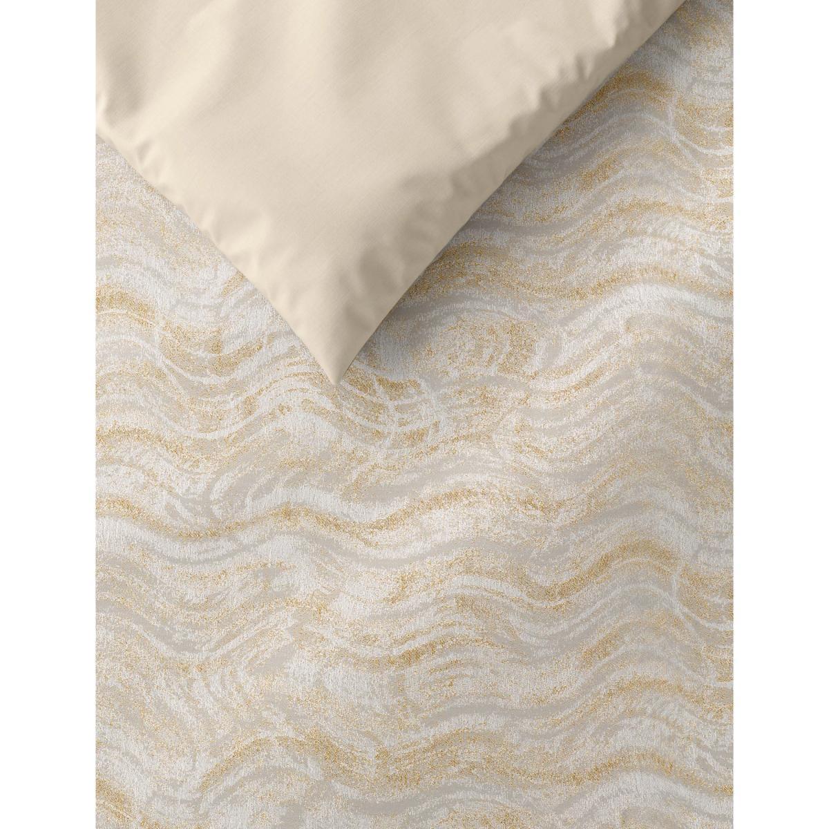 M&S Marble Metallic Jacquard Bedding Set - DBL - Champagne, Champagne – image 3