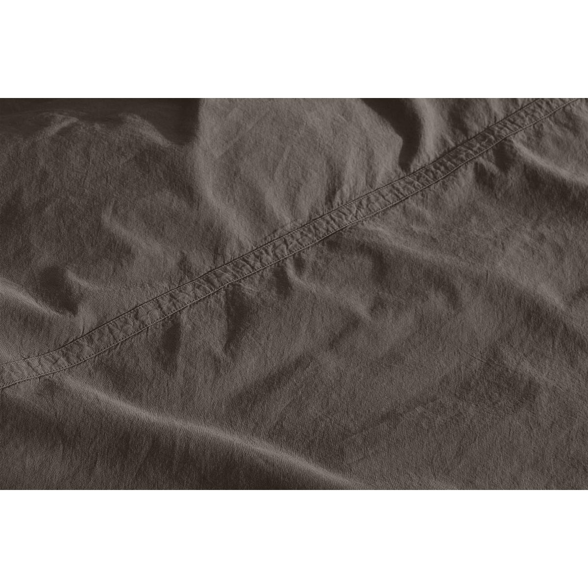 Zana 100% Organic Cotton Stonewashed Duvet Cover + 2 Pillowcases, Double, Anthracite Grey – image 6