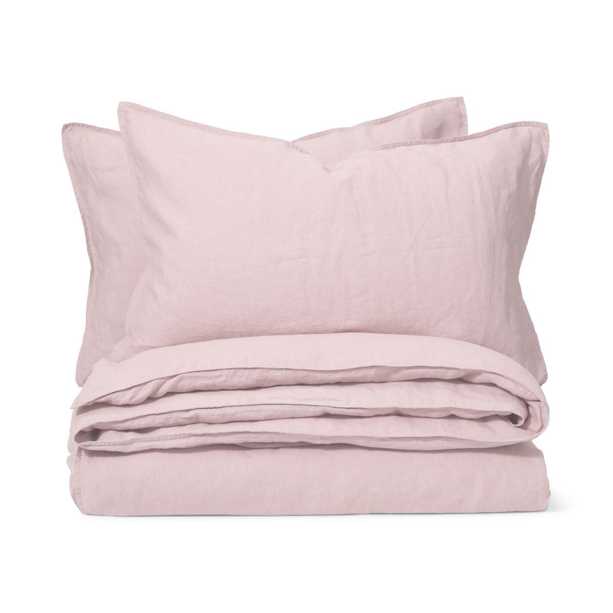 Brisa Linen Duvet Cover + 2 Pillowcases, Double, Dusky Pink – image 2