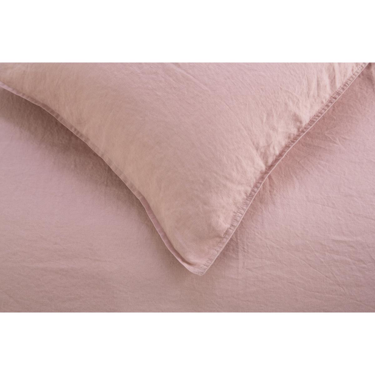 Brisa Linen Duvet Cover + 2 Pillowcases, Double, Dusky Pink – image 7