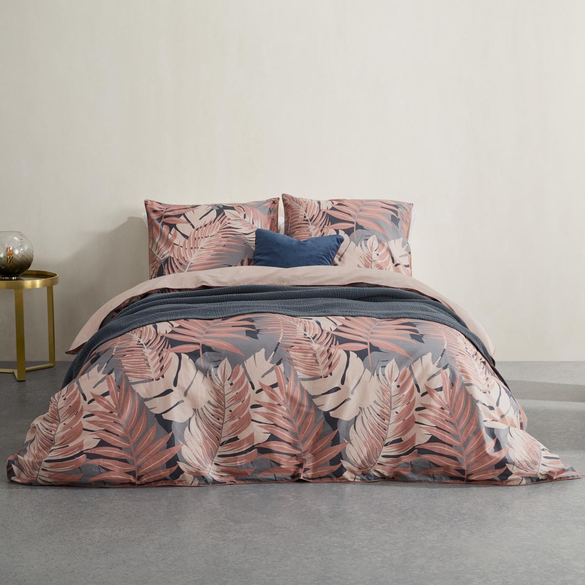 Jangala Cotton Duvet Cover + 2 Pillowcases, Double, Pink – image 1