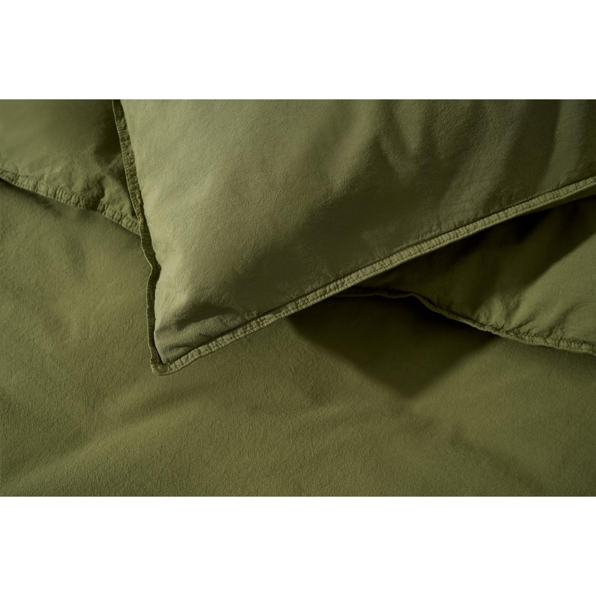 Alexia 100% Organic Stonewashed Cotton Duvet Cover + 2 Pillowcases, Double, Botanic Green – image 5