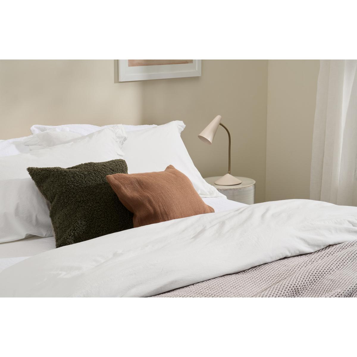 Attara 100% Organic Cotton Duvet Cover + 2 Pillowcases, Double, Off-White – image 4