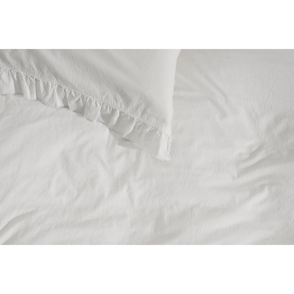 Attara 100% Organic Cotton Duvet Cover + 2 Pillowcases, Double, Off-White – image 5