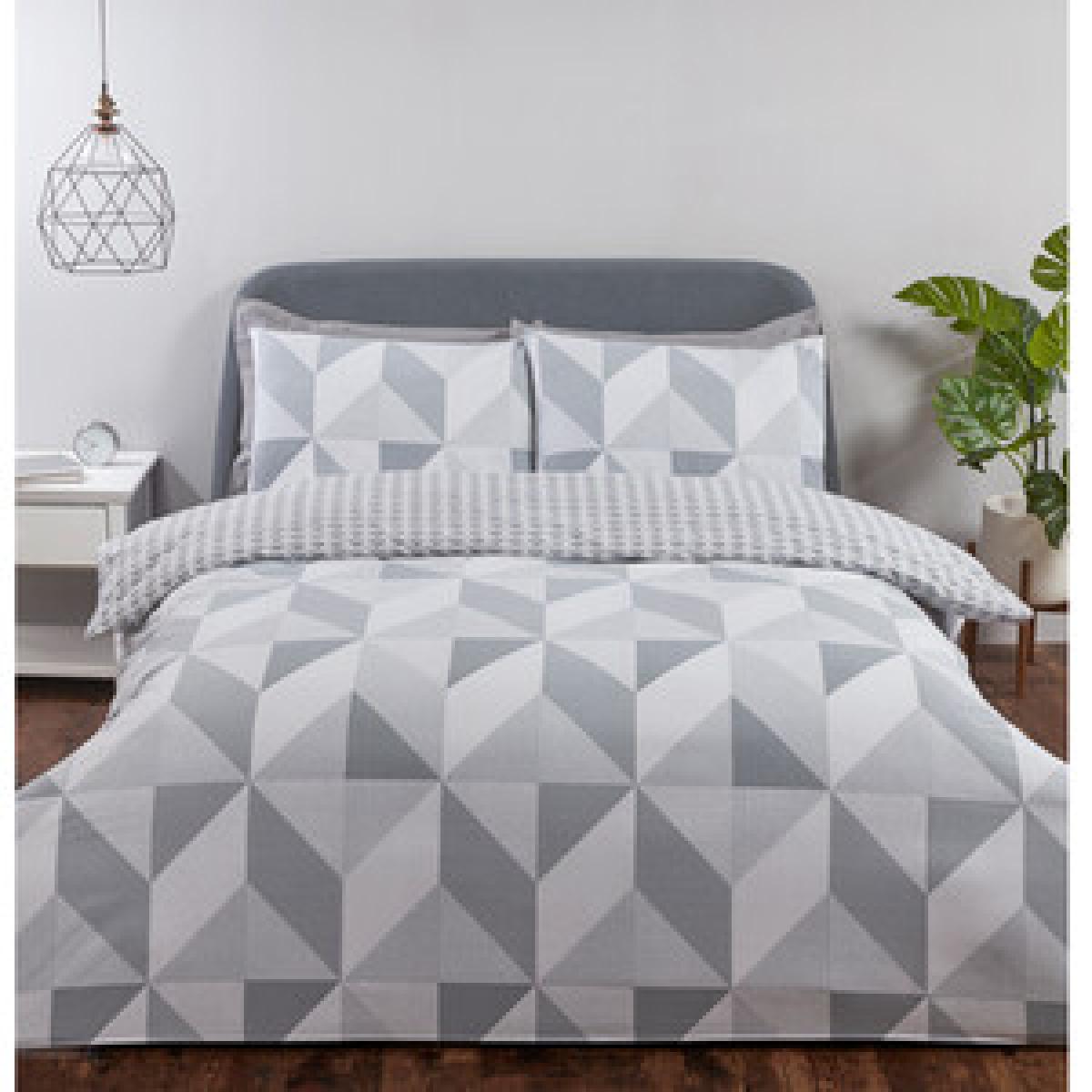 Boston Geo Duvet Cover and Pillowcase Set - Ochre / Double – image 5