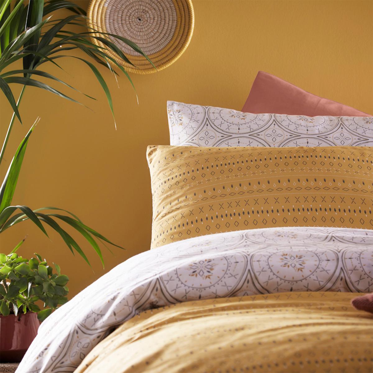 Mandala Tribal Duvet Cover Set - Grey/Ochre / Double – image 3