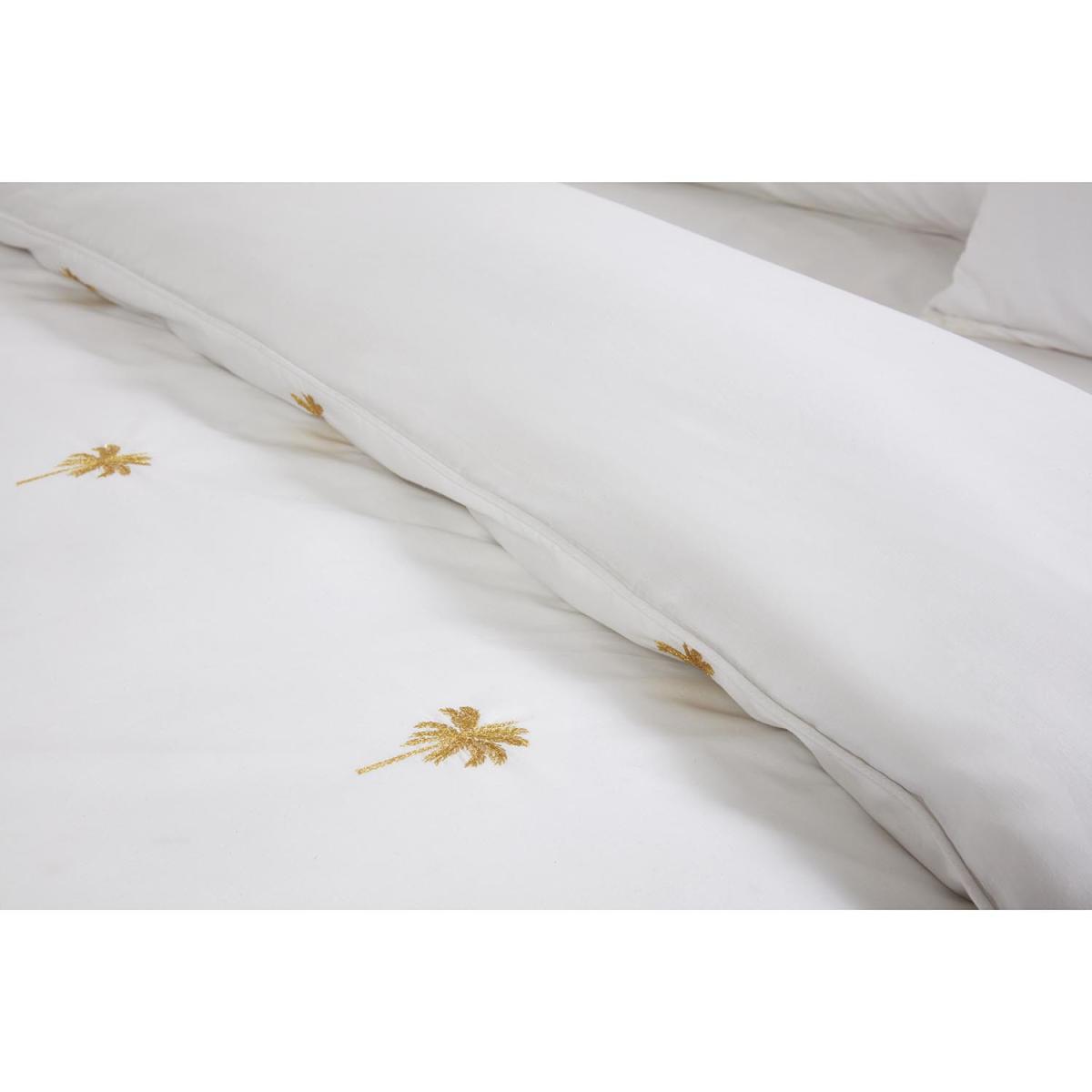 Palm Trees Embroidered Duvet and Pillowcase Set - Double – image 7