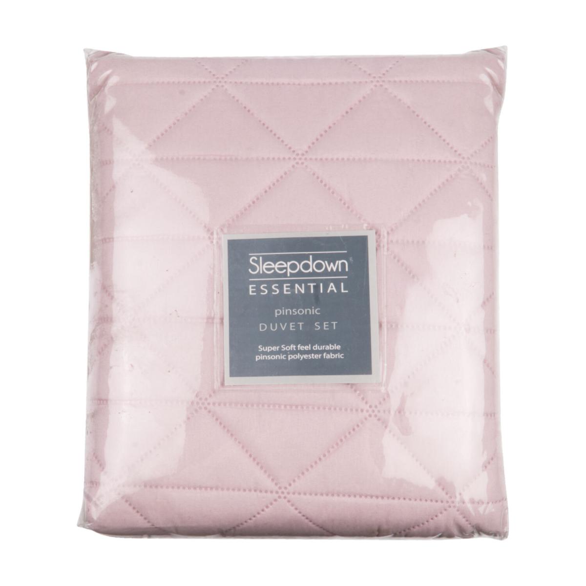 Pinsonic Duvet Cover and Pillowcase Set - Blush / Double – image 4
