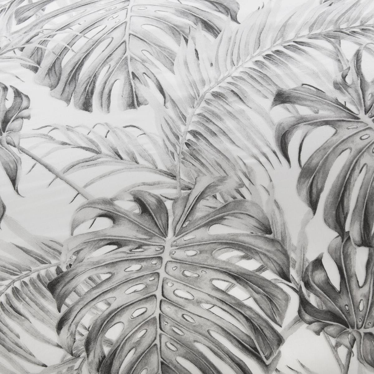 Tropical Monochrome Print Duvet Cover and Pillowcase Set - Double – image 1