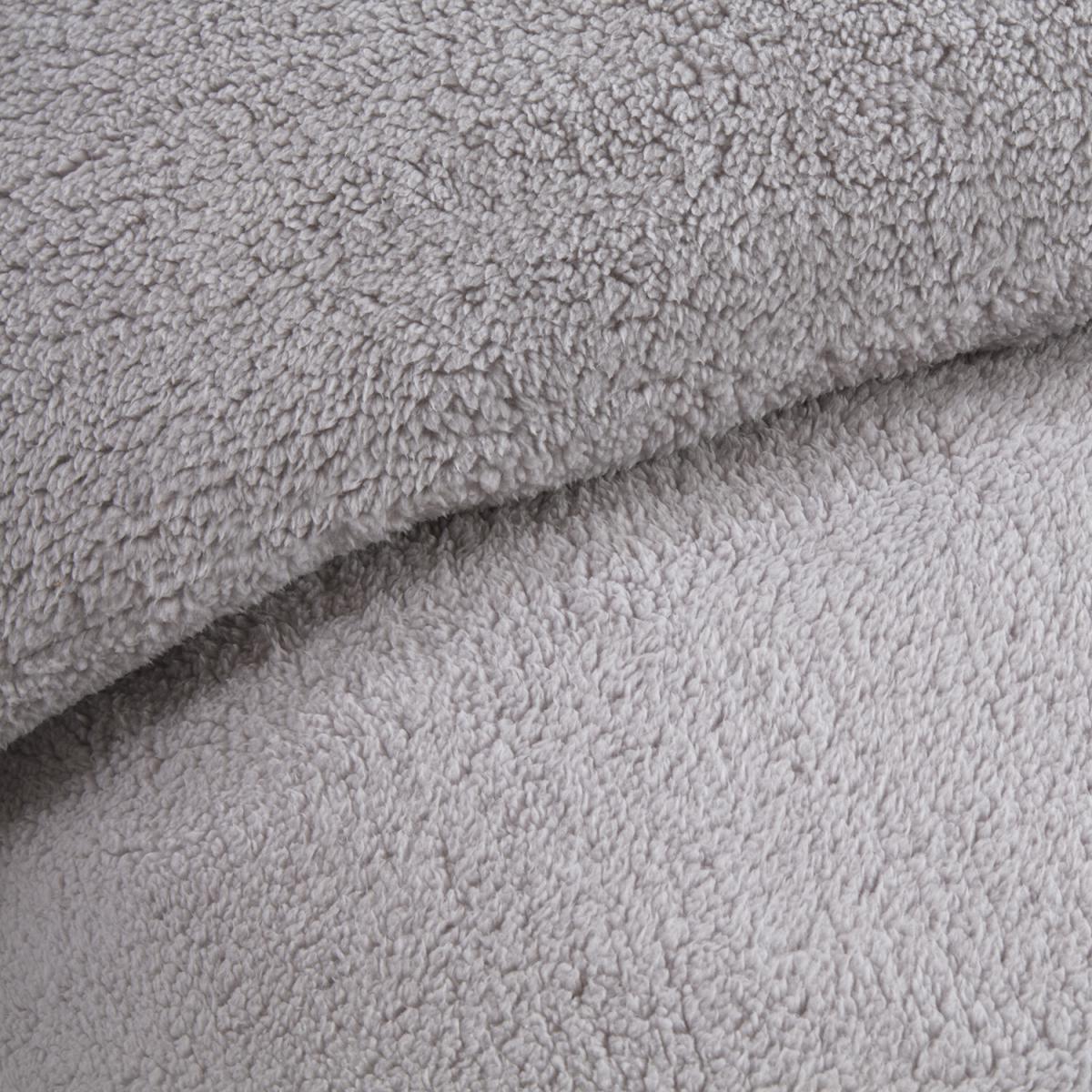 Teddy Fleece Duvet and Pillow Case Set - Silver / Double – image 4