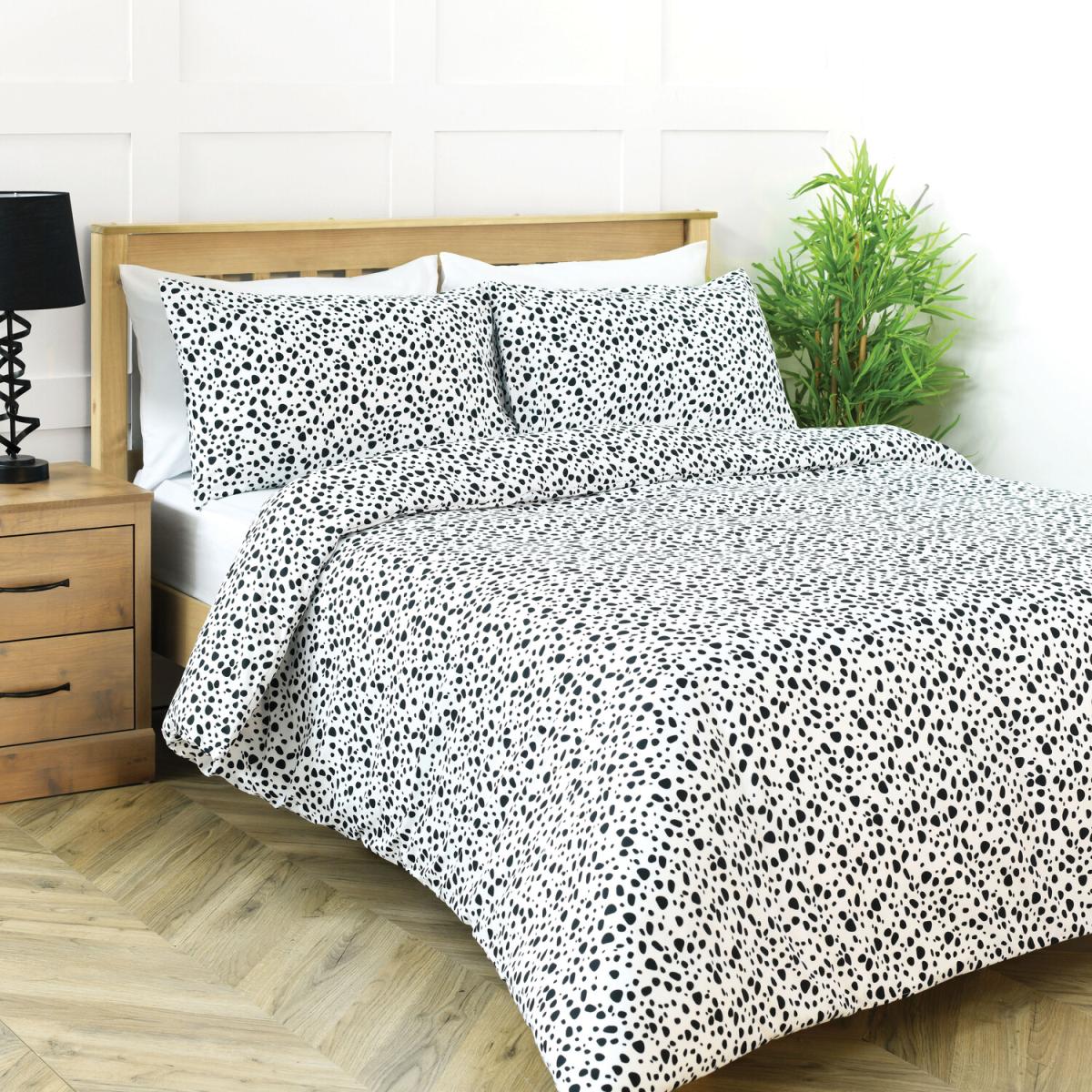 Dottie Duvet Cover and Pillowcase Set - Monochrome / Double – image 2